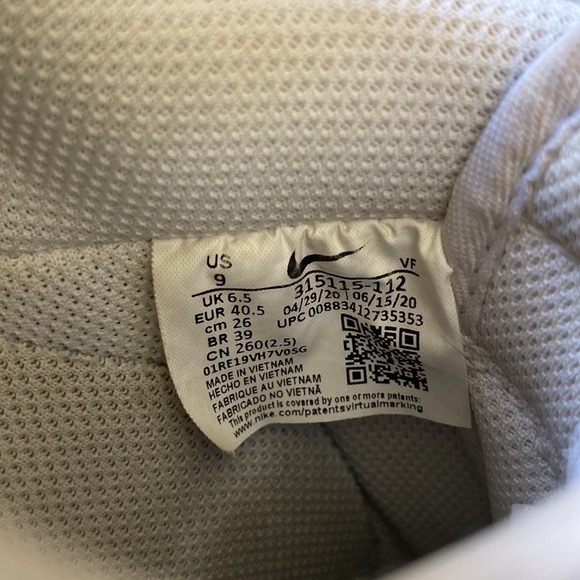 Nike Air Force 1 Size 9 All White Has minimal wear shown needs good cleaning - Picture 16 of 16